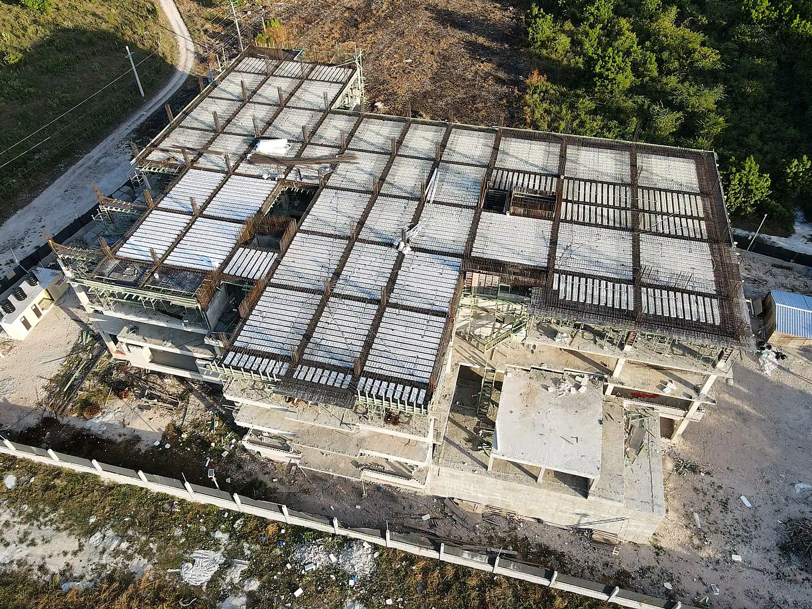 Vista aérea de la obra — Hospital Barahona